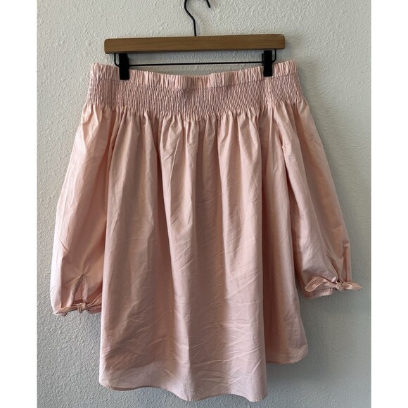 Pomander Place Tuckernuck Top Size Med Inslee Off Shoulder Pink Cottage Preppy - Picture 7 of 15